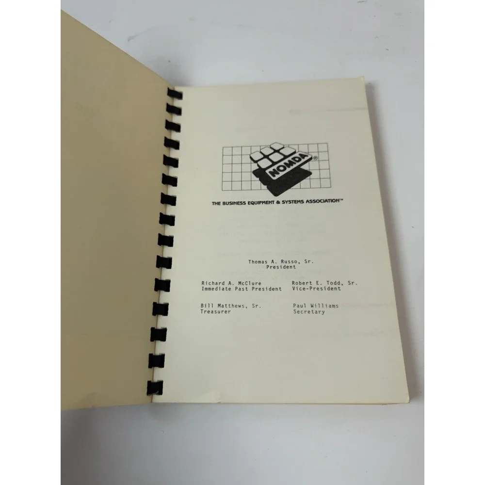 Nomda Recipes For The Future Community Cookbook‎ Business Equip & Systms Vintage